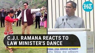 Law ministers dance gets Chief Justice of Indias praise Kiren Rijiju set Twitter on fire...
