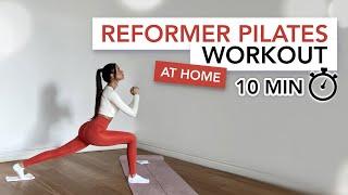 10 MIN HOME REFORMER PILATES WORKOUT  No Equipment Full Body Burn  Eylem Abaci