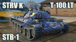 Strv K STB-1 & Т-100 ЛТ • WoT Blitz Gameplay