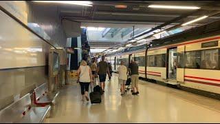 From the Airport train station to departures in Malaga