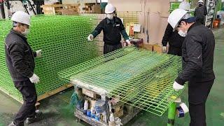 Huge Scale Mass Production Process of Chain Link Fence. Wire Mesh Fence Factory