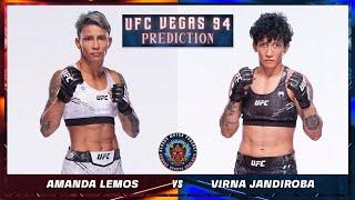 Amanda Lemos vs Virna Jandiroba Prediction - UFC VEGAS 94 Predictions  UFC VEGAS 94 BETTING