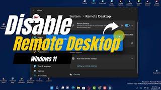 How to Disable Remote Desktop on Windows 11