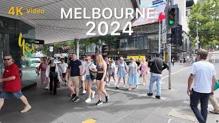 Melbourne City in Summer 2024 Australia 4K Video