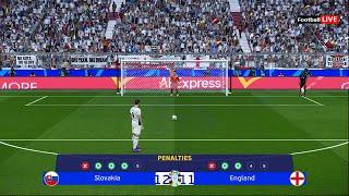 England vs Slovakia - Penalty Shootout  UEFA Euro 2024 - Round of 16  eFootball PES Gameplay