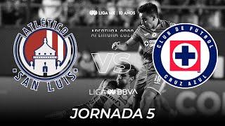 Resumen  San Luis vs Cruz Azul  Liga BBVA MX  Apertura 2022 - Jornada 5