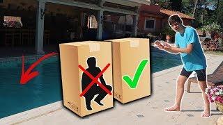 NON BUTTARE la PERSONA nella SCATOLA in PISCINA CHALLENGE *rischioso*