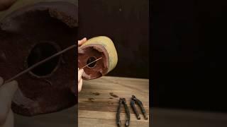 Fixing wires in a pot with one hole