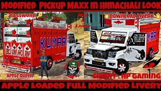  Modified Bolero Pickup Maxx  Apple Queen Himachli Look Pickup Livery  Bussid Download Now 