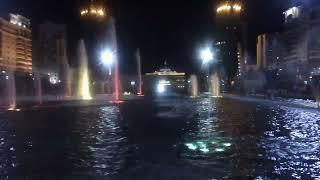 Ночные фонтаны в Астане