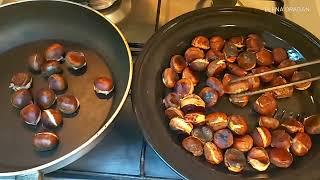 Roasted chestnuts recipe  Fragrant delicious chestnuts at home  Turkish recipes