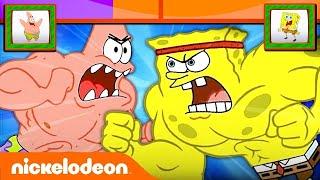 SpongeBob Fight Scenes with Healthbars  Nickelodeon Cartoon Universe