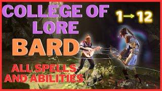 College of Lore Bard - All Spells And Abilities - Baldurs Gate 3 Subclass Guide