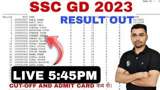 SSC GD 2023 FINAL RESULT OUT FULL INFORMATION