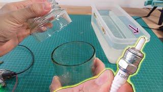 How to cut glass with spark plugs