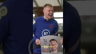 Aaron Ramsdale reacts to being rated a silver card #england