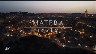 Matera at night - Italy    Europe   4k Drone travel music video