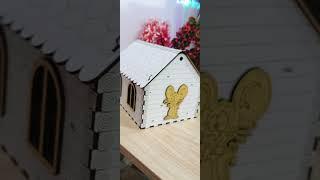 How to make Laser Cut House Shaped Gift Box Design  DIY Laser Cutting House Model