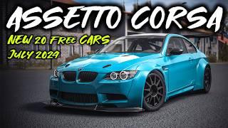 Assetto Corsa - NEW 20 FREE CARS MODS - July 2024  + Download Links 