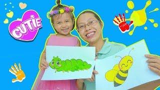 juegos para aprender los colores para niños de tres años y nombres de insectos  BiBon KidsTV