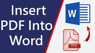 GUIDE How to Insert PDF into Word Document very Easily