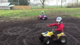 Suzuki lt50 quad doughter 4 and son 6 years old.