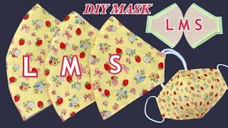 Diy Face Mask Trending Pattern Size L M S Easy To Make Mask With Filter Pocket Sewing Tutorial 