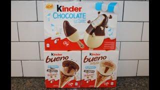 Kinder Chocolate Ice Cream Kinder Bueno Original & White Review