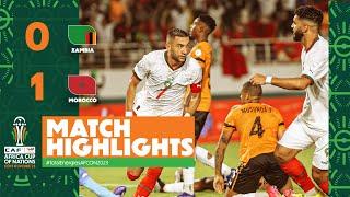 HIGHLIGHTS  Zambia  Morocco  ملخص مباراة زامبيا والمغرب #TotalEnergiesAFCON2023 - MD3 - Group F