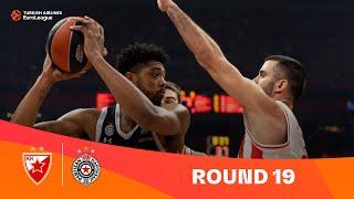 Zvezda-Partizan  Round 19 Highlights  2023-24 Turkish Airlines EuroLeague