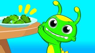 Novo episódio Groovy o Marciano ensina Phoebe a comer legumes e frutas para estar saudável