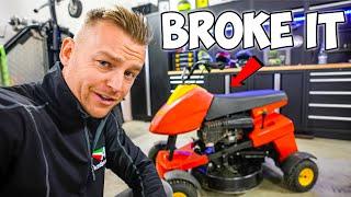 I Bought a Motorcycle Lawnmower and Broke it in 5 minutes.