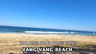 Taking a Leisurely Stroll along a Beautiful Yang Yang Beach.