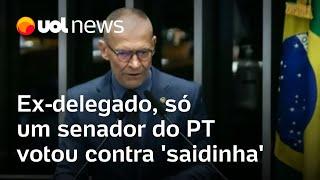 Saidinha Ex-delegado Fabiano Contarato foi o único senador do PT a votar contra