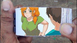 Alex & Steve Flipbook  Minecraft Anime Cartoon Flip Book #4  Flip Book Artist 2023