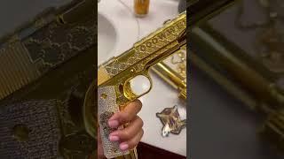 “24K GOLD DRACO”  … this is a work of art  Gold Everything #guns #ak47 #gold  #Shorts