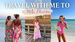TRAVEL WITH ME TO 30A FLORIDA  spring break in seaside shopping beach days & yummy food