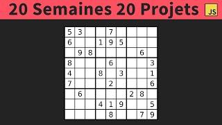 #5 Coder un Sudoku en javascript  20 Semaines 20 Projets  Projet Javascript pour débutants