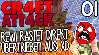 REWI RASTET DIREKT ÜBERTRIEBEN HEFTIG AUS XD - CRAFT ATTACK 4 #01  GAMERSTIME