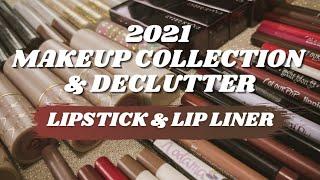 2021 Lipstick & Lip Liner Collection + Declutter