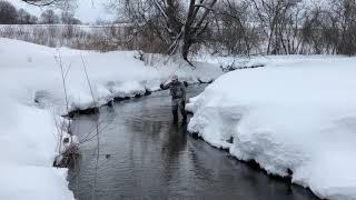 Late Winter Trout Fishing on the Trimbelle River Wisconsin