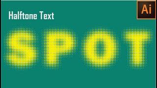 Halftone Text In Illustrator  Halftone Effect  Screen Tone Font  Dotted Text  Typography Design