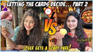 LETTING CARDS DECIDE WHAT WE EAT FOR 24 HOURS FOOD CHALLENGE with a TWIST  Thakur Sisters
