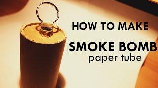 HOW TO make SMOKE BOMB paper tube with PULL RING ignitor