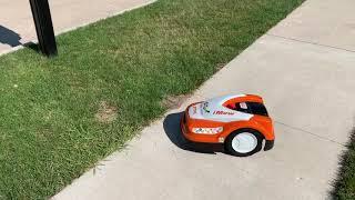 Can the iMow robotic lawn mower work on yards that have sidewalks?
