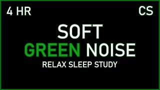 Soft Green Noise for Sleeping Relaxing Studying  4 Hours Black Screen