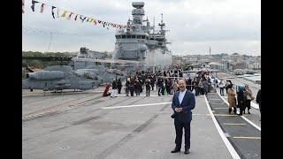 Diyanet İşleri Başkanı Erbaş İstanbul’da TCG Anadolu gemisini ziyaret etti