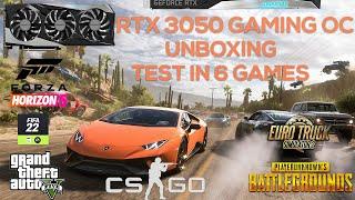 UNBOXING RTX Gigabyte 3050 GAMING OC 8GB & teste em 6 jogos 1440p 2K  RTX 3050 test in games