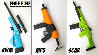 03 Cool Origami Paper Gun FreeFire  AWM  MP5  SCAR