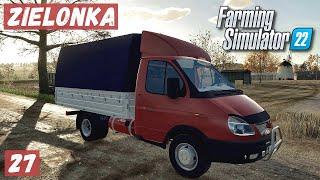 FS 22 - ZIELONKA.  Разгружаю сено в тюках.  Не большой навес.  Загрузил Газель # 27